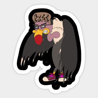 Billy Buzzard Buzz Bomb Sticker